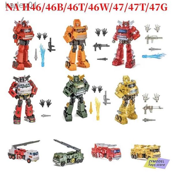 Jouets de Transformation Robots en STOCK NewAge NA H46 H47 H46T H47T H46W H46B H47G Inferno Backdraft camion de pompiers grappin Daedalus G1 figurine jouet 10 cm yq240315