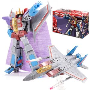 Transformatiespeelgoed Robots Jinbao Transformatie FG04 FG04 Starscream False Eperor Air Craft met stand en Cape Crown Action Figuur 230816