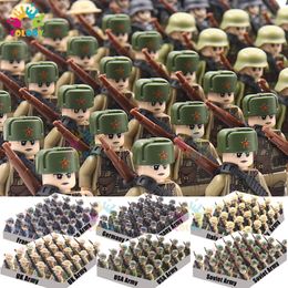 Transformatiespeelgoed Robots Kinderspeelgoed WW2 Militaire figuren Bouwstenen Nation Army Soldiers Assemble Bricks Educatief voor jongens Kerstcadeau 230808