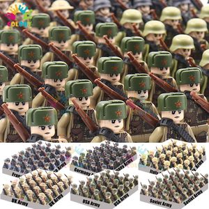 Transformation toys Robots Kids Toys WW2 Military Figures Building Blocks Nation Army Soldiers Assemble Bricks Educational For Boys Christmas Gift 230808