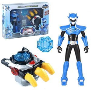 Transformatiespeelgoed Robots Mini Force Transformation Dinosaur Toys met geluid en licht MiniForce X Simulation Animation Summoner Mini Agent Toy 230721