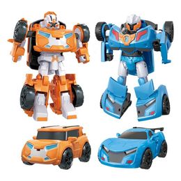 Transformatie speelgoed Robots Mini Tobot Transformatie Robot Speelgoed Korea Cartoon Brothers Anime Tobot Vervorming Auto Vliegtuig Speelgoed voor kinderen Cadeau 230827