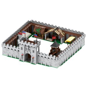 Jouets de Transformation Robots MOC5010, ensemble de remparts du château du moyen âge, scène de ville de guerre Magicspell, modèle MOC pièces blocs de construction, jouets pour enfants, cadeau 231010