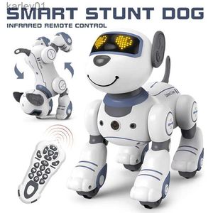 Jouets de transformation Robots Nouveau jouet pour enfants Robot chien télécommande chien de compagnie jouet Intelligent tactile télécommande cascadeur marche danse chien de compagnie électrique yq240315
