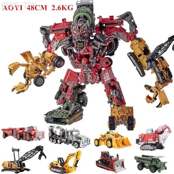 Transformation Toys Robots Oy Cool 8-en-1 destructif jouet garçon super alliage préfabriqué robot automobile génie véhicule enfant cadeau adulte d240517