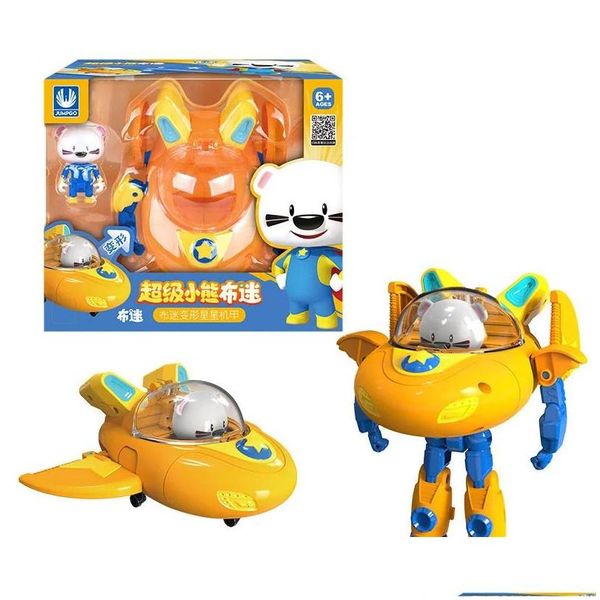 Jouets de transformation Robots Super Boomi Déformation Avion Robot Figurines Dirigeable Animation Enfants Drop Livraison Cadeaux Dhqfj