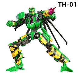 Transformation Toys Robots Trojan Horse Th-01 Modification de l'ouragan Th01 Shift Shift Hornet Helicopter Action Diagramme Robot Toy Wx