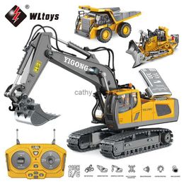 Jouets de transformation Robots WLtoys alliage 2.4G voiture Rc/pelle/camion à benne basculante/bulldozers 11 canaux avec lumières LED voiture d'ingénierie jouet électrique pour enfantsL231114