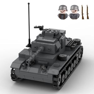 Jouets de transformation Robots Seconde Guerre mondiale Panzer allemand III Ausf H Char moyen Armée Minifigs Armes militaires BKM Liens de piste Bloc de construction Briques Jouets 231010