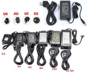 Transformator -adapter LED -schakelvoeding 110240V AC DC 12V 2A 3A 4A 5A 6A 7A 8A 10A Strip Licht 5050 352883238888