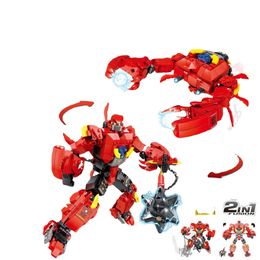 Lepin Brick Toy Transformer Robot Building Block Constellation Build Block Fighter Model Metamorphic Robot Block Warrior King Kong Model Kit Toy For Kid Christmas