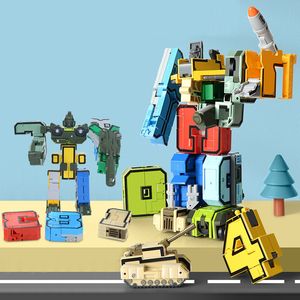 Construire brique transformateur Roboter Kinder numéro déformateur Robot jouets 896033203 dessin animé Animal Lepins Roboter modèle Kit construire bloc jouet pour enfant Lepin noël