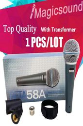 Transformer Versión de alta calidad Supercardioid Beta58 Voces en vivo Karaoke Dynamic 58A Microphone Podcast Microfone Voicever2293852