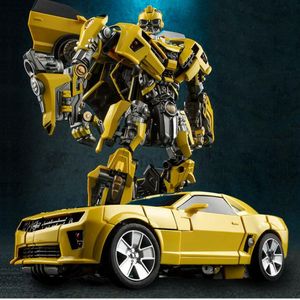 Électronique Robots Les objets exposés Ornements de bureau Version en alliage de transformateurs de la collection Bumblebee Toys Hand do