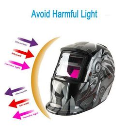 Transformers Style Cool Solar Auto Oscurecimiento Casco de soldadura ARC TIG MIG Soldador de soldadura Lente Máscara de soldadura de molienda