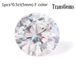 Transgems 5 mm losse steen voor fijne sieraden Equivalent diamantgewicht 0.5CT Duidelijke kralen voor sieraden M200620 maken