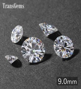 TransGems 9 mm 3 karaat GH kleur gecertificeerde door de mens gemaakte diamant losse moissanite kraal test positief als echte diamant edelsteen3622089