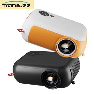 Transjee A10 MINI projecteur Home cinéma cinéma Portable 3D LED vidéoprojecteur haute qualité Beamer 4K 1080P Via HD Port Smart TV 240125