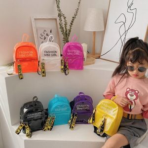 Transparency Jelly Fashion PVC Backpack Mini Trendy Girls Schouders Bag Studenten Child Book Bags