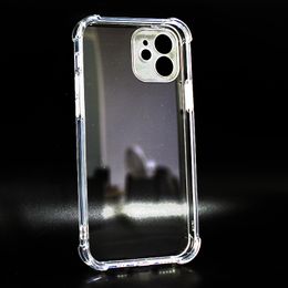 Estuches transparentes de acrílico para teléfono celular de 1,5 mm Cuatro esquinas A prueba de golpes Agujero fino Estuche anticaída transparente para la serie Iphone