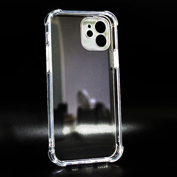 Le téléphone portable acrylique transparent de 1.5MM enferme le cas anti-goutte clair de trou fin antichoc de quatre coins pour la série d'Iphone