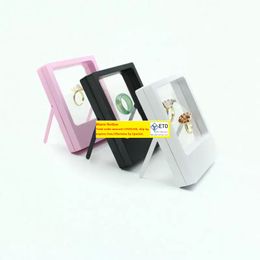 Transparante 3D drijvende doos Fotoframe Film Suspensie Shadow Boxes Membraan Pte sieraden Display Stand Ring Hanghouder Hanger