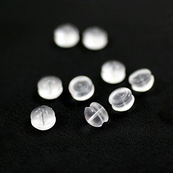 Accessoires transparents Pouglades d'oreille en silicone pour boucles d'oreilles Jielts Résultats de la boucle d'oreille Faire 240410