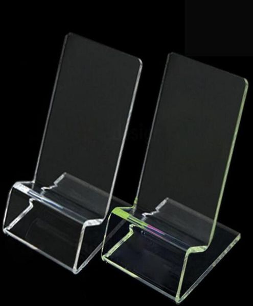 Stands d'écran acrylique transparent monte les supports de comptoir transparent lasercut.