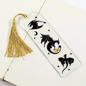 Boustings de dragon acrylique transparent Bookmark Bookmarks Bookmarks pour les amants de livre