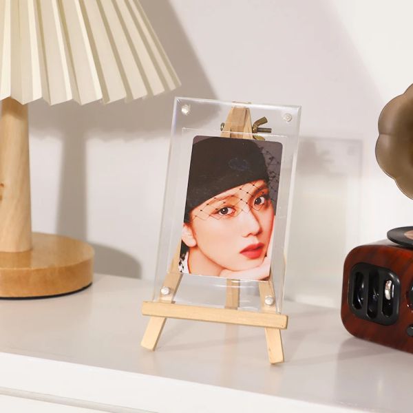 Transparent Acrylique Photo Frame Idol Photocard Poster Picture Image Afficher Stand Photo Frame Ornement de bureau