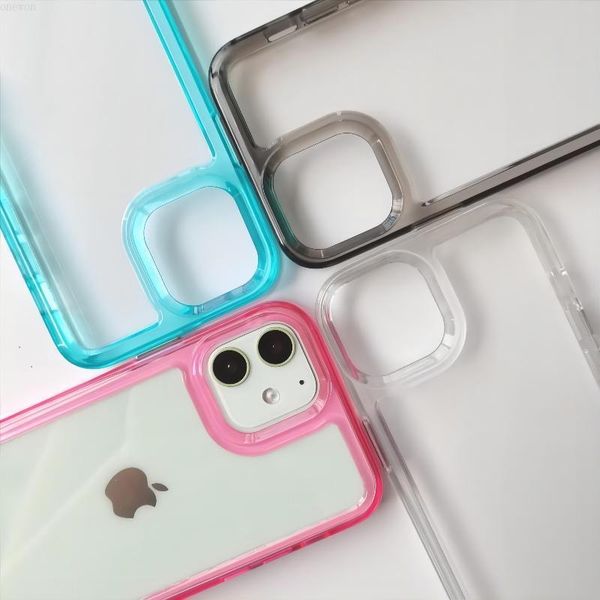 Funda de acrílico transparente para teléfono espacial, carcasa trasera a prueba de golpes para iPhone 15, 14, 12, 13, 11 Pro Max, 13 mini, 7, 8, 14 Plus, XR, X, XS Max