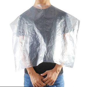 Transparant schort Disposable Waterdichte Haar Kape Kappers Snijden Haar Doek Salon Kapper Toga Cape Barber Tools 90x60cm