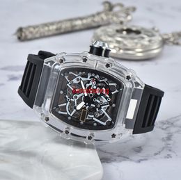 Montre en diamant de style fond transparent montre de luxe montre automatique à Quartz pour femme horloge masculine DZ kis