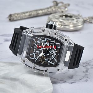 transparante onderkant stijl diamanten horloge Top luxe horloge Dames quartz automatisch horloge DZ mannelijke klok kis