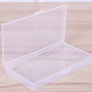 Transparante Box Storage Flip Conjoint Case Plastic Gereedschap Sieraden Vrouw Man Rechthoek Kleine witte verpakking Organizer Slaapkamer Nieuwe 0 56QH K2