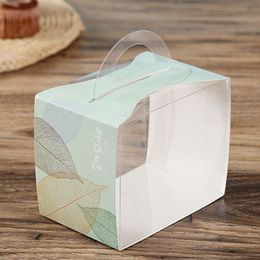 Boîte à gâteaux transparente boîtes à bonbons de mariage fête visible faveurs de mariage cuisson boîtes à gâteaux fleur PVC boîte-cadeau
