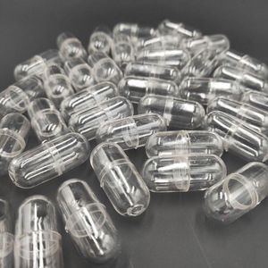 Transparante Capsule Shell Plastic Pil Container Medince Pill Cases Medicine Bottle Splitters snelle verzending F1453 Rbjlx