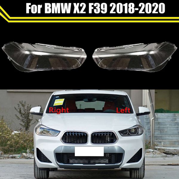 Tapas transparentes para faro delantero de coche, cubierta de cristal para faro delantero de coche, pantalla de lámpara, carcasa de lente, para X2 F39 2018 2019 2020