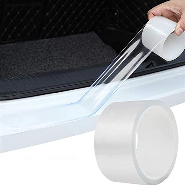 Pegatinas transparentes para coche, Protector interno de puerta de cuerpo entero, tira de parachoques de cinta Nano, pegamento creativo para motocicleta, hogar, pegatina 171H