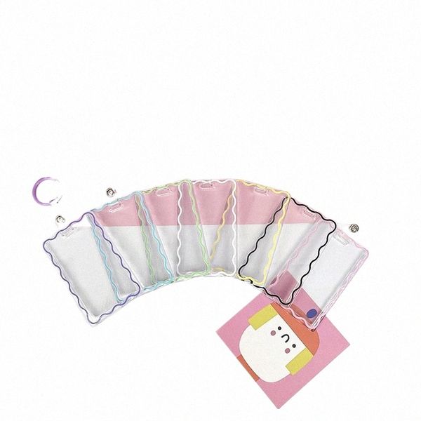 Carte transparente Proteci Sleeve Photocard Photo Protector Holder Carte de bus Couvercle de carte de bus acrylique Cave Kearian Creative Keychain 59AD # #