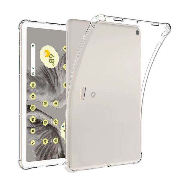 Étui Transparent pour tablette Google Pixel, housse de Protection transparente en Silicone souple pour tablette en cristal