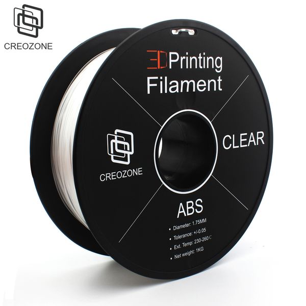 Livraison gratuite Filament d'imprimante 3D ABS transparent transparent 1.75 1KG Matériaux d'impression 3D Filament de stylo 3D en plastique ABS