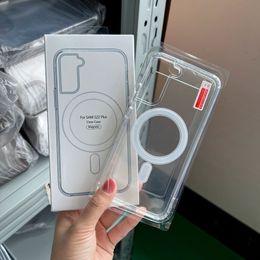 Étuis de téléphone magnétiques transparents et résistants aux chocs, coque arrière pour iPhone 15 14 13 12 11 Pro Max 15 Plus Mini