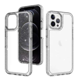 Robuuste druppelweerstand acryl schokbestendige kisten voor iPhone 14 13 Pro Max 12 Pro 11 XR XS Max 6 7 8 Plus transparant heldere harde pc tpu bumper achteromslag