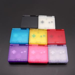 Transparent clair blanc violet noir rouge pour GBA SP Console GameBoy Advance SP coque boîtier housse boutons colorés haute qualité FAST SHIP