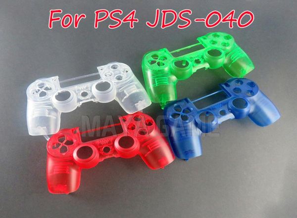 Couverture de plaque de face transparente en cristal en cristal en cristal de caisse de coquille pour PlayStation 4 Pro PS4 Pro JDM 040 JDS 040 Controller9428141