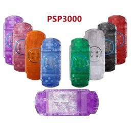 Transparante kristalkleuren voor PSP3000 PSP 3000 3004 Game Console Shell Vervanging Volledige behuizing Cover Case met knopkit 240429