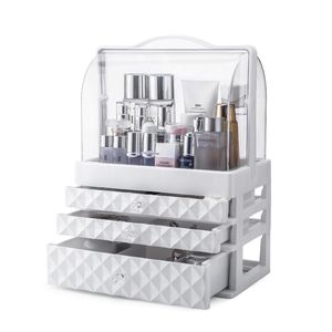 Organisateur de bureau transparent tiroir maquillage organisateur créatif boîte de rangement cosmétique boîte de beauté portable dropshipp grande capacité 210309