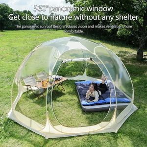 Transparante koepel Tent Camping Outdoor Waterdicht 4 8 Persoon paddenstoel voor wilde reizen wandelen SurvivaloutDoor 231221