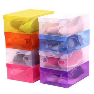 Organisateur de conteneur de boîte de rangement de chaussures de tiroir empilable anti-poussière transparent